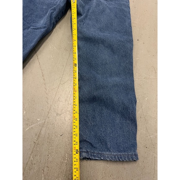 Cabela's Flannel-Lined Jeans Blue Denim Straight Cold-Weather Outdoor - 32x30 - Picture 9 of 13